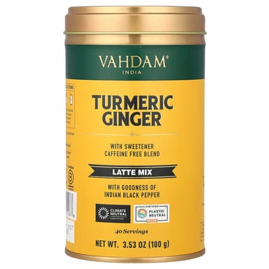 Куркума VAHDAM India Latte Mix Ginger, без кофеина, 100 г