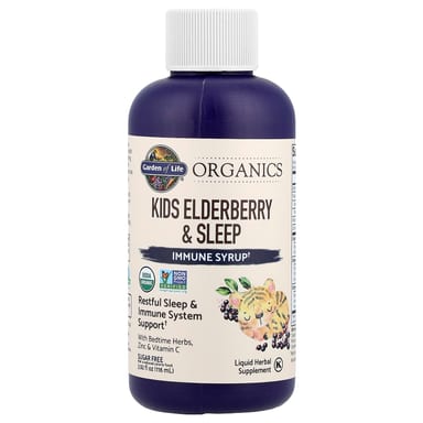 Бузина Garden of Life Organics & Sleep Immune Syrup with Bedtime Herbs Zinc & Vitamin C, 116 мл