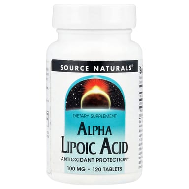 Альфа-липоевая кислота Source Naturals, 100 мг, 120 таблеток