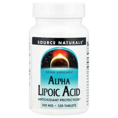 Фото товара: Альфа-липоевая кислота Source Naturals, 100 мг, 120 таблеток