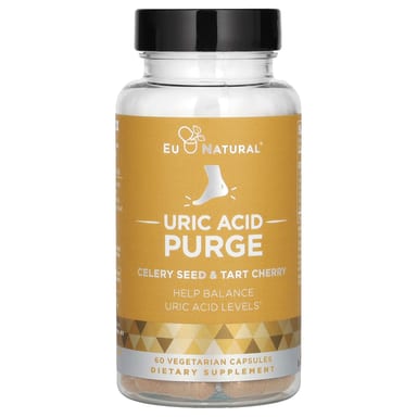 Семена сельдерея Eu Natural Uric Acid Purge, вкус Celery Seed & Tart Cherry, 60 растительных капсул