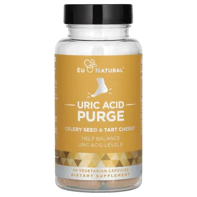 Фото товара: Семена сельдерея Eu Natural Uric Acid Purge, Celery Seed & Tart Cherry, 60 растительных капсул