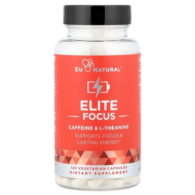 Фото товара: L-теанин Eu Natural Elite Focus Caffeine & L-Theanine, 120 растительных капсул