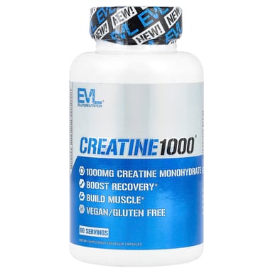 Креатин 1000® EVLution Nutrition, 120 вегетарианских капсул (500 мг на капсулу)