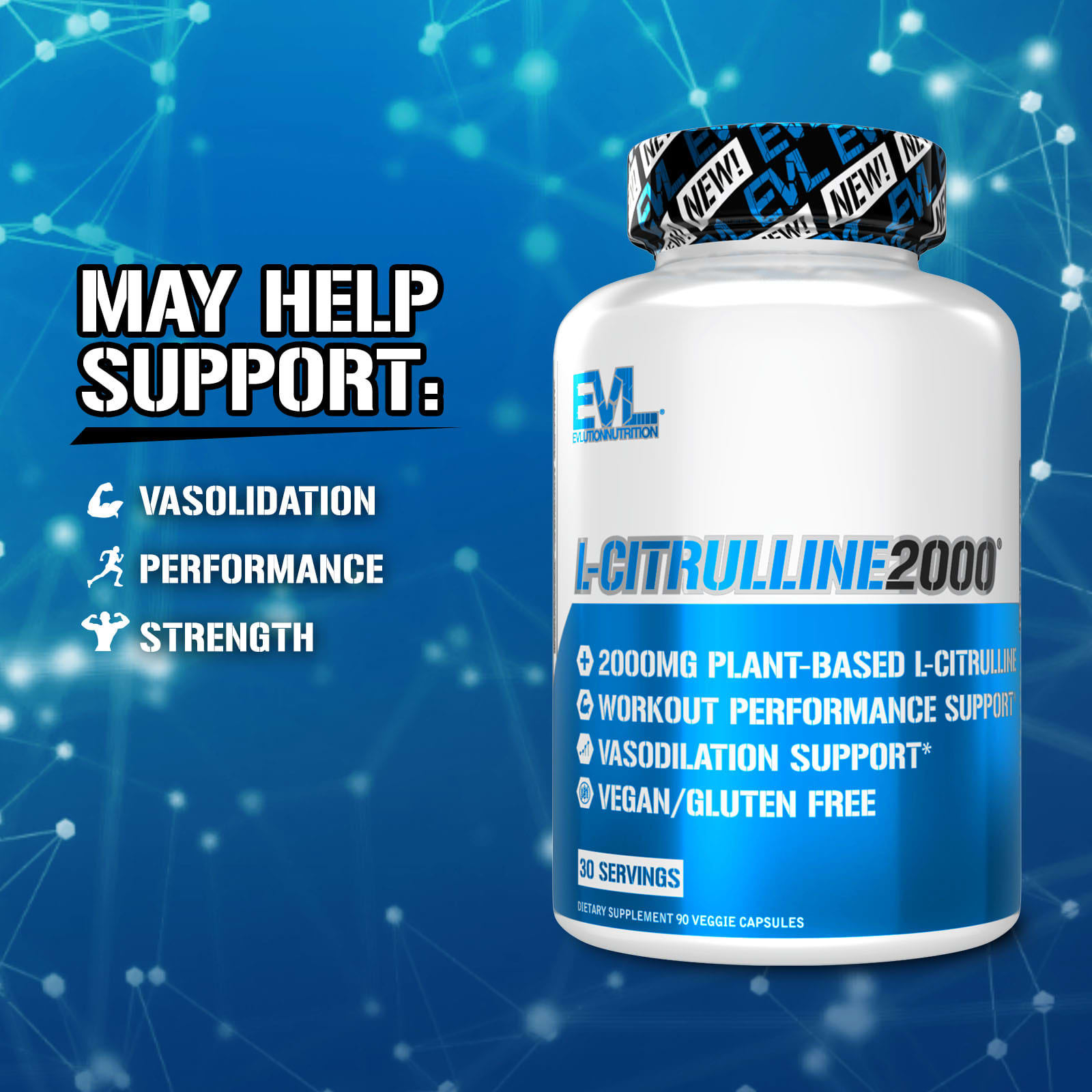 L-Cитруллин 2000 EVLution Nutrition, 90 вегетарианских капсул (666 мг на капсулу) — фото 3