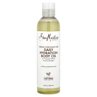 Фото товара: Кокосовое масло SheaMoisture Daily Hydration Body Oil, аромат «Virgin Coconut Oil», 237 мл