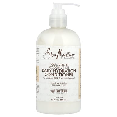 Кокосовое масло SheaMoisture Daily Hydration Conditioner All Hair Types, вкус 100% Virgin Coconut Oil, 384 мл