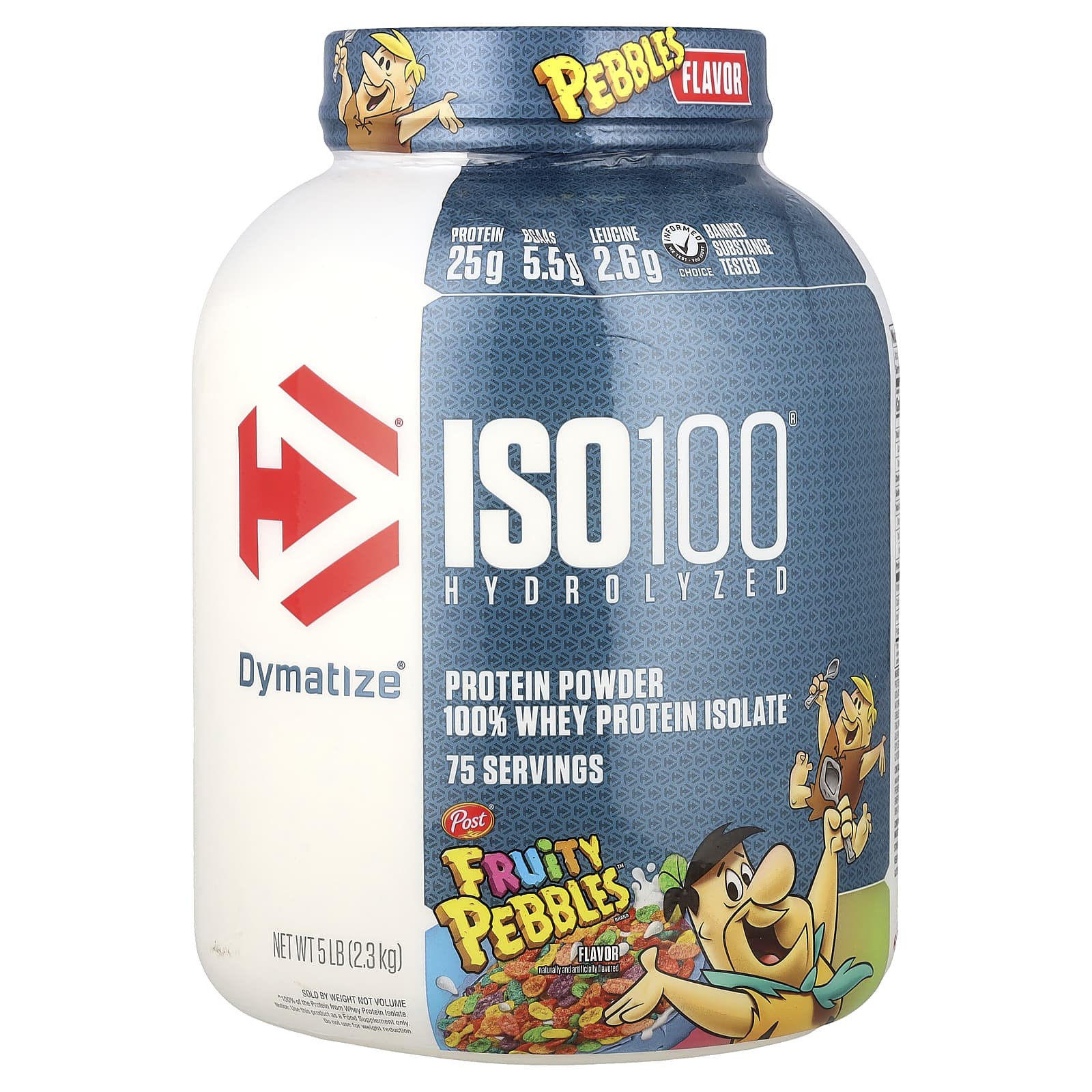 Сывороточный протеин Dymatize ISO100® Hydrolyzed 100% Isolate Fruity Pebbles, 2.3 кг