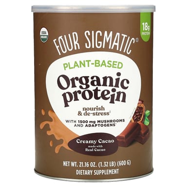 Грибной комплекс Four Sigmatic Plant-Based Organic Protein with & Adaptogens Creamy Cacao, 600 г