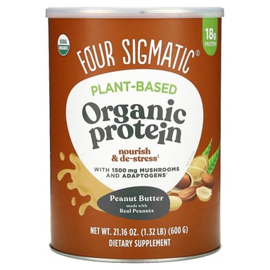 Арахисовая паста Four Sigmatic Plant-Based Organic Protein with Mushrooms & Adaptogens, 600 г