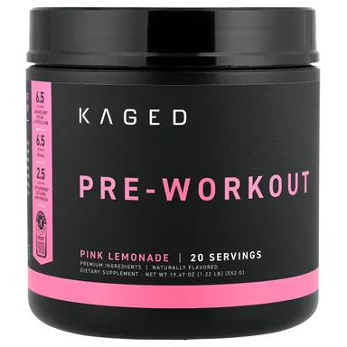 Фото товара: Предтренировочный комплекс Kaged, Pink Lemonade, 552 г, 1.