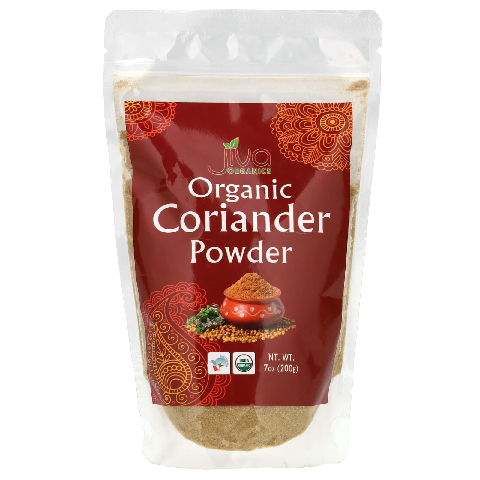 Порошок Jiva Organics Organic Coriander, 200 г