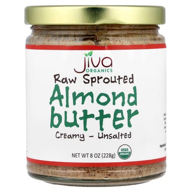 Миндальная паста Jiva Organics Raw Sprouted Creamy - Unsalted, 228 г