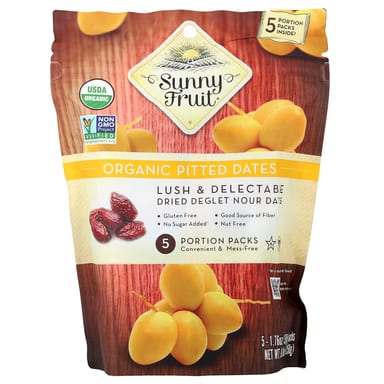 Финики органические Sunny Fruit, 5 порционных упаковок по 50 г