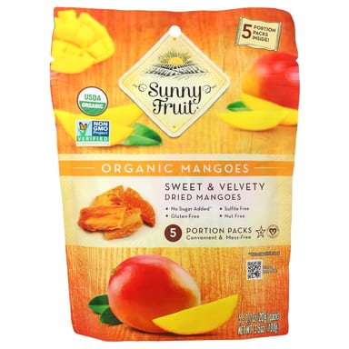 Сушеные манго Sunny Fruit, 5 порционных упаковок по 20 г
