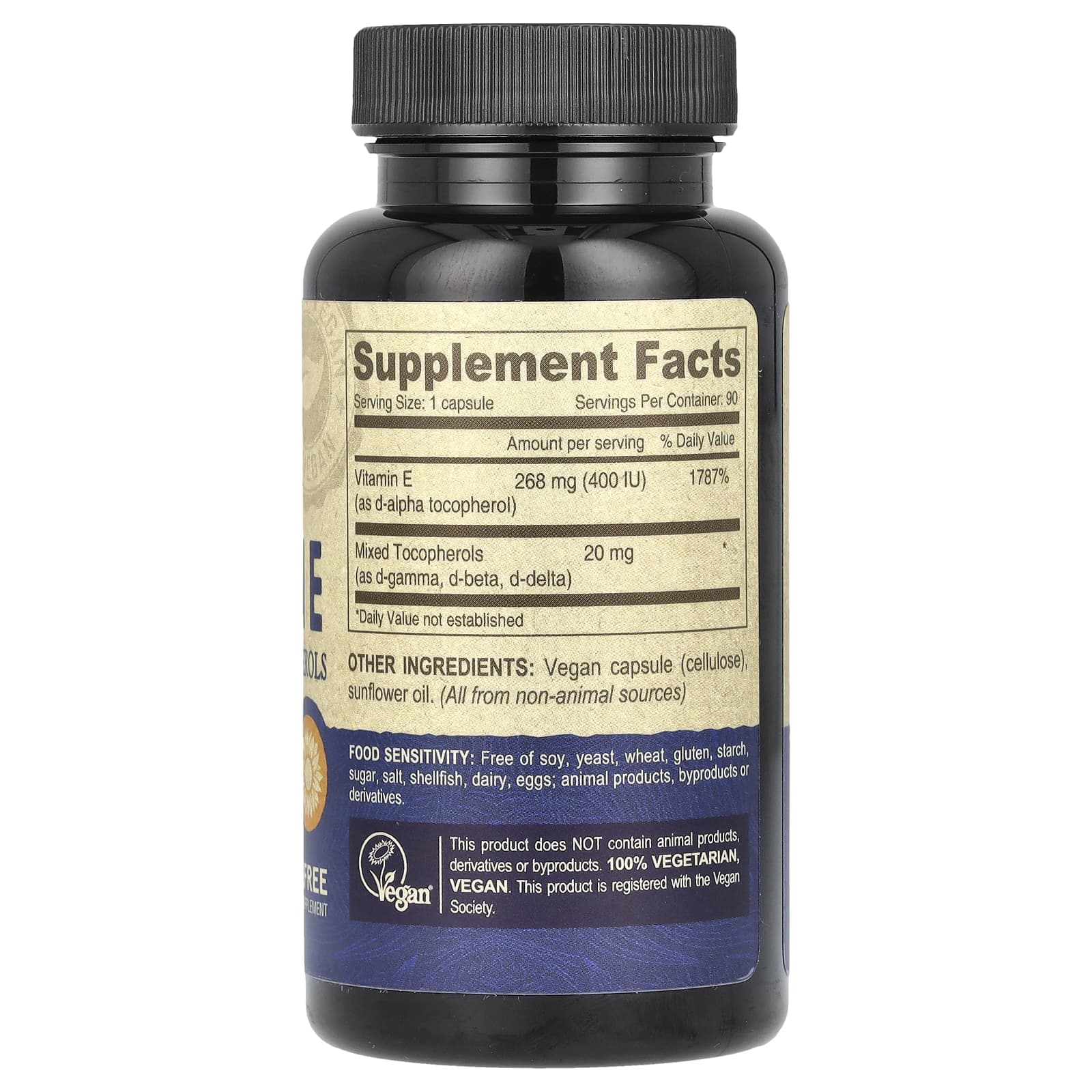 Витамин E Deva Vegan with Mixed Tocopherols 90 Vegan Caps, 400 МЕ — фото 2