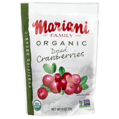 Сушёная клюква Mariani Organic, 113 г