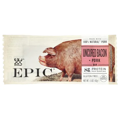 Фото товара: Батончик Epic Bar Uncured Bacon Pork, 43 г
