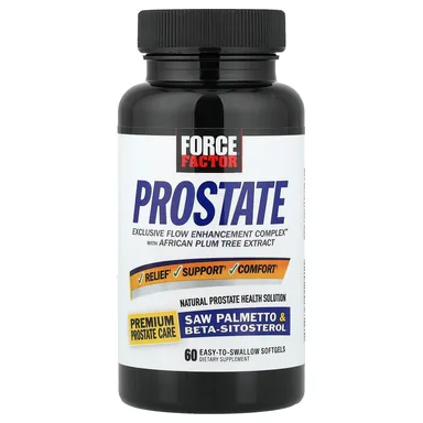 Фото товара: Комплекс для поддержки простаты Force Factor Prostate Natural Solution 60 Easy-To-Swallow, мягкие капсулы