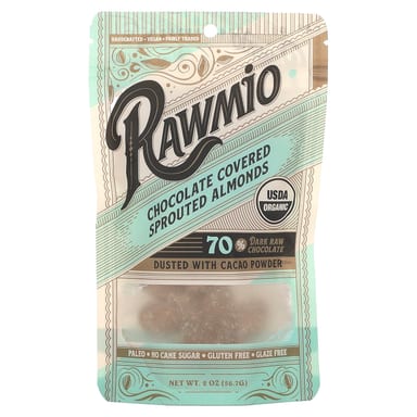 Шоколад Rawmio, вкус Chocolate Covered Sprouted Almonds, 56.7 г