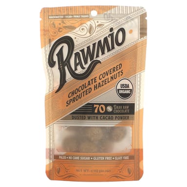 Шоколад Rawmio, вкус Chocolate Covered Sprouted Hazelnuts, 56.7 г