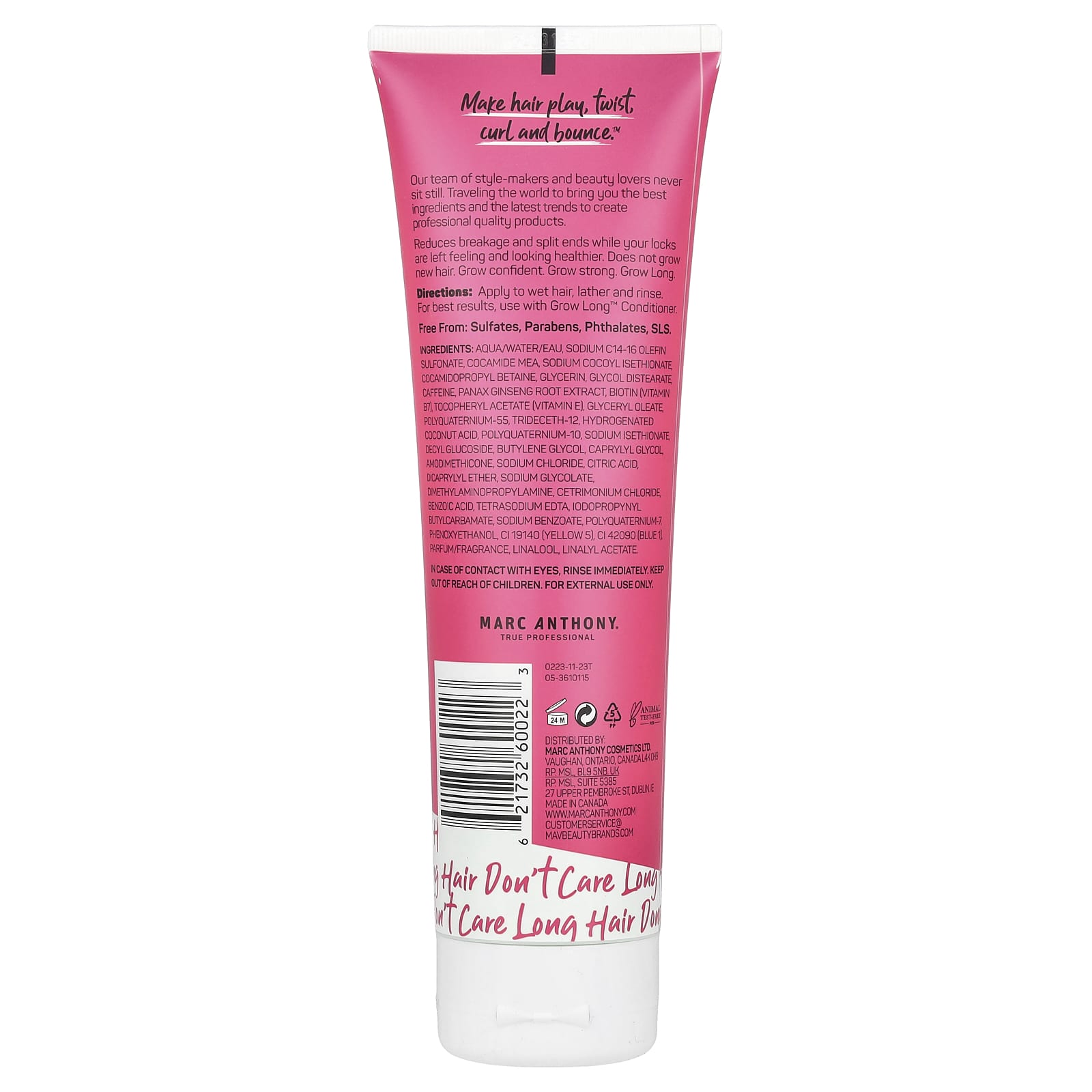 Женьшень Marc Anthony Grow Long™ Super Fast Strength Shampoo Caffeine, 250 мл — фото 2