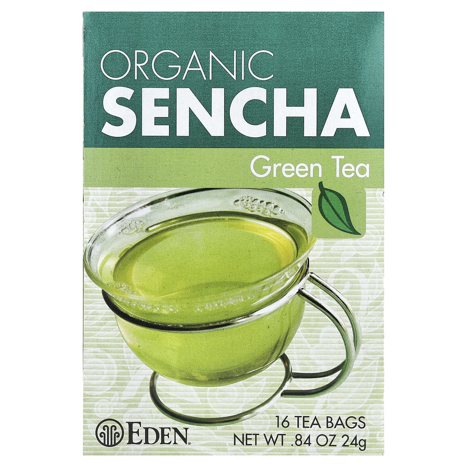 Зеленый чай Eden Foods Organic Sencha 16 Tea Bags, 24 г, чайные пакетики — фото 2