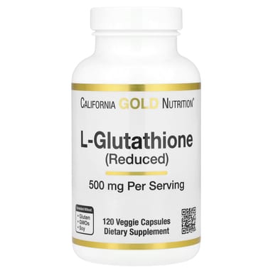 Глутатион California Gold Nutrition L- (Reduced), 500 мг, 120 растительных капсул