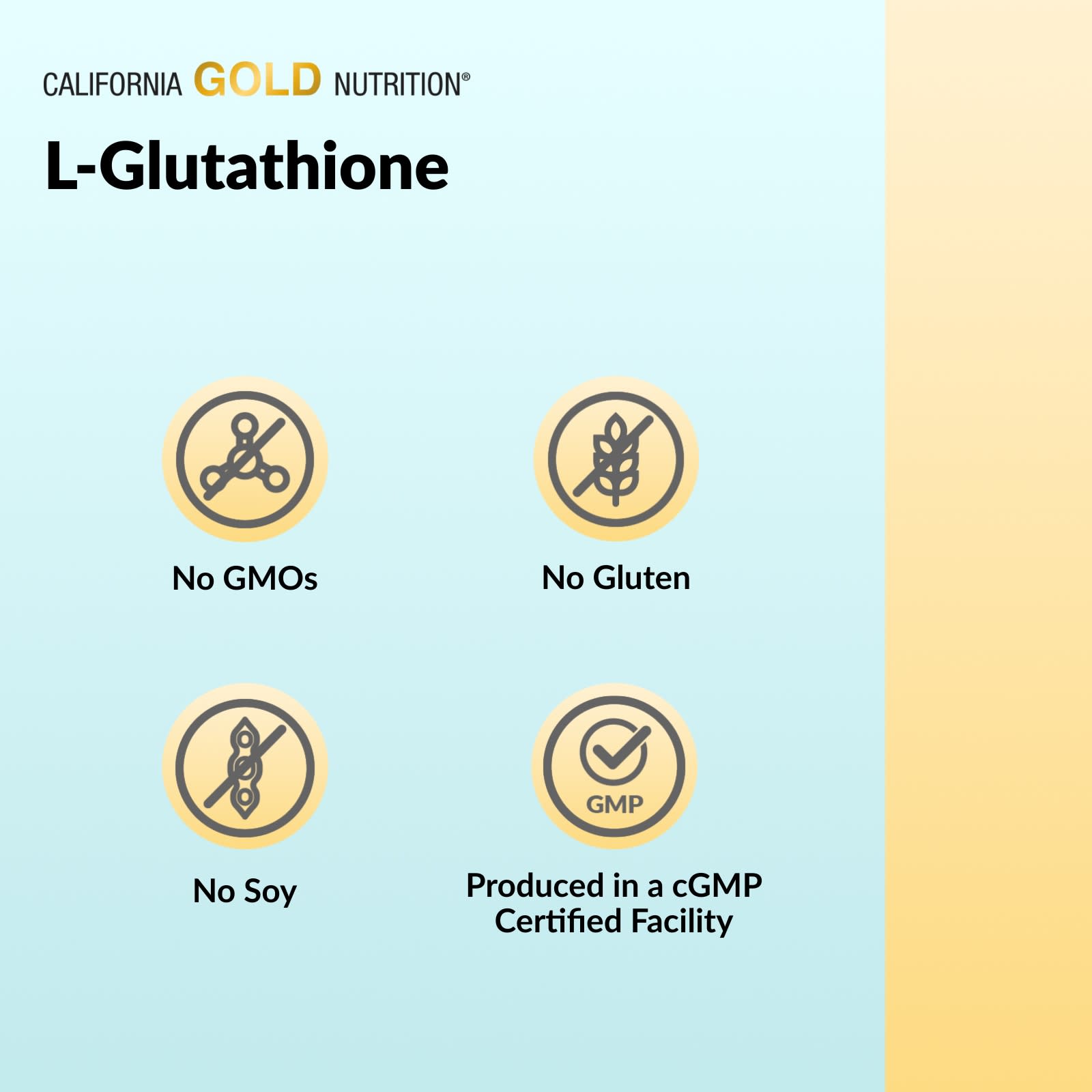 Глутатион California Gold Nutrition L- (Reduced), 500 мг, 120 растительных капсул — фото 8