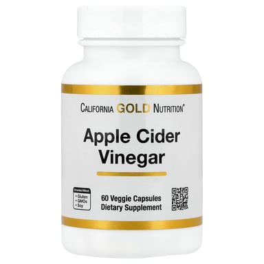 Яблочный уксус California Gold Nutrition, яблочный уксус, 450 мг, 60 растительных капсул