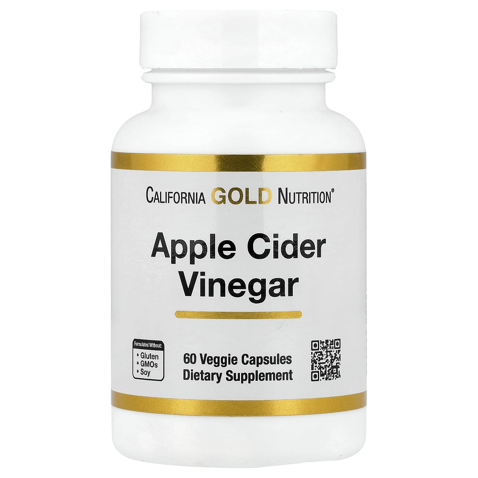 Яблочный уксус California Gold Nutrition, вкус Apple Cider Vinegar, 450 мг, 60 растительных капсул — фото 3