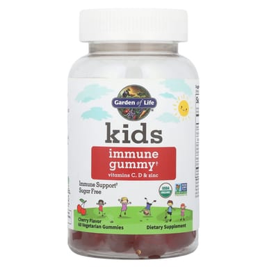 Витамин C Garden of Life Immune Gummy D & Zinc 60 Vegetarian Gummies, вкус Cherry, жевательные пастилки