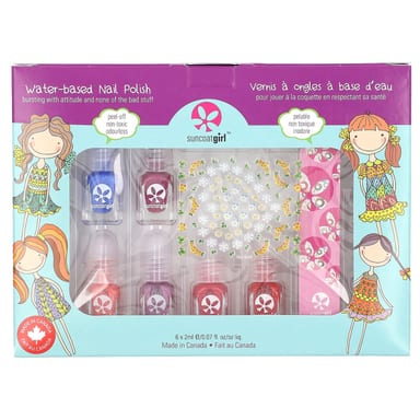 Лак для ногтей на водной основе SuncoatGirl Water-Based Nail Polish Mini Mani Kit 8 Piece Kit