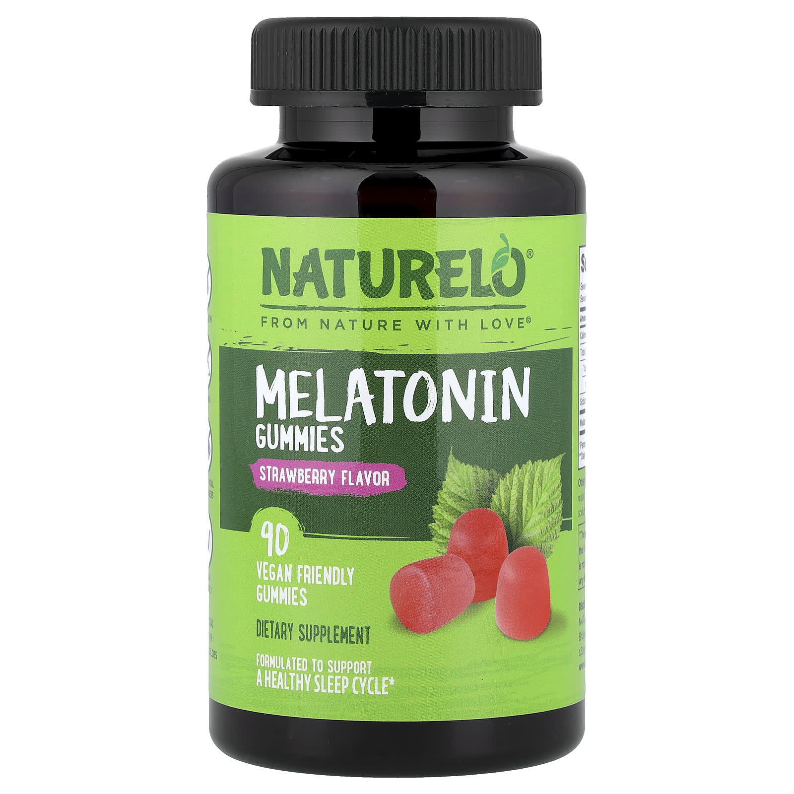 Мелатонин NATURELO Gummies, вкус Strawberry, 2.5 мг на пастилку, жевательные пастилки