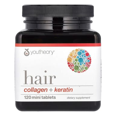 Коллаген Youtheory Hair Keratin 120 Mini Tablets, таблетки