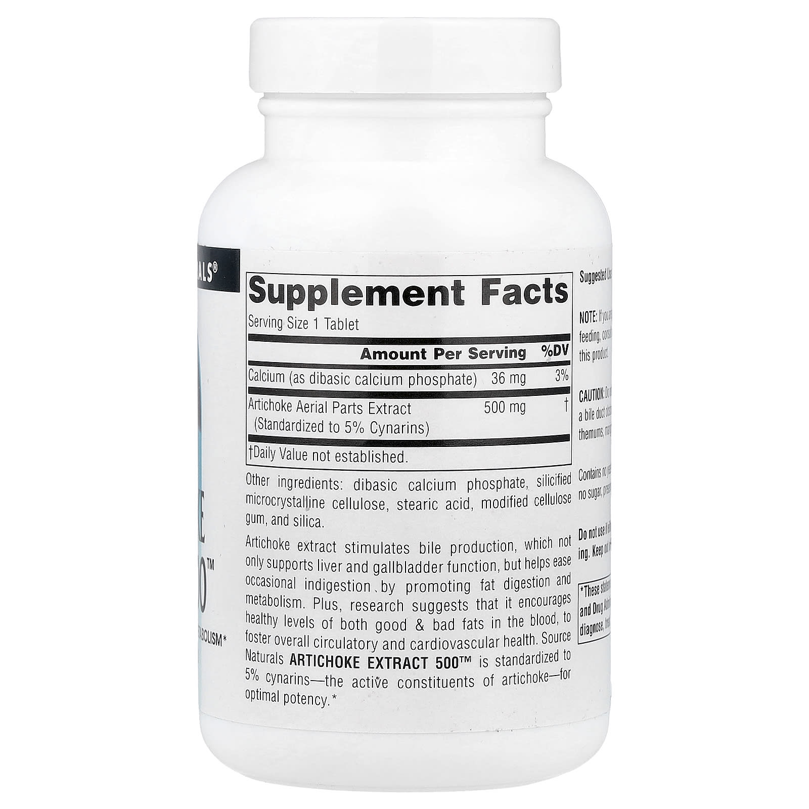 Артишок Source Naturals Extract 500™, 180 таблеток — фото 2