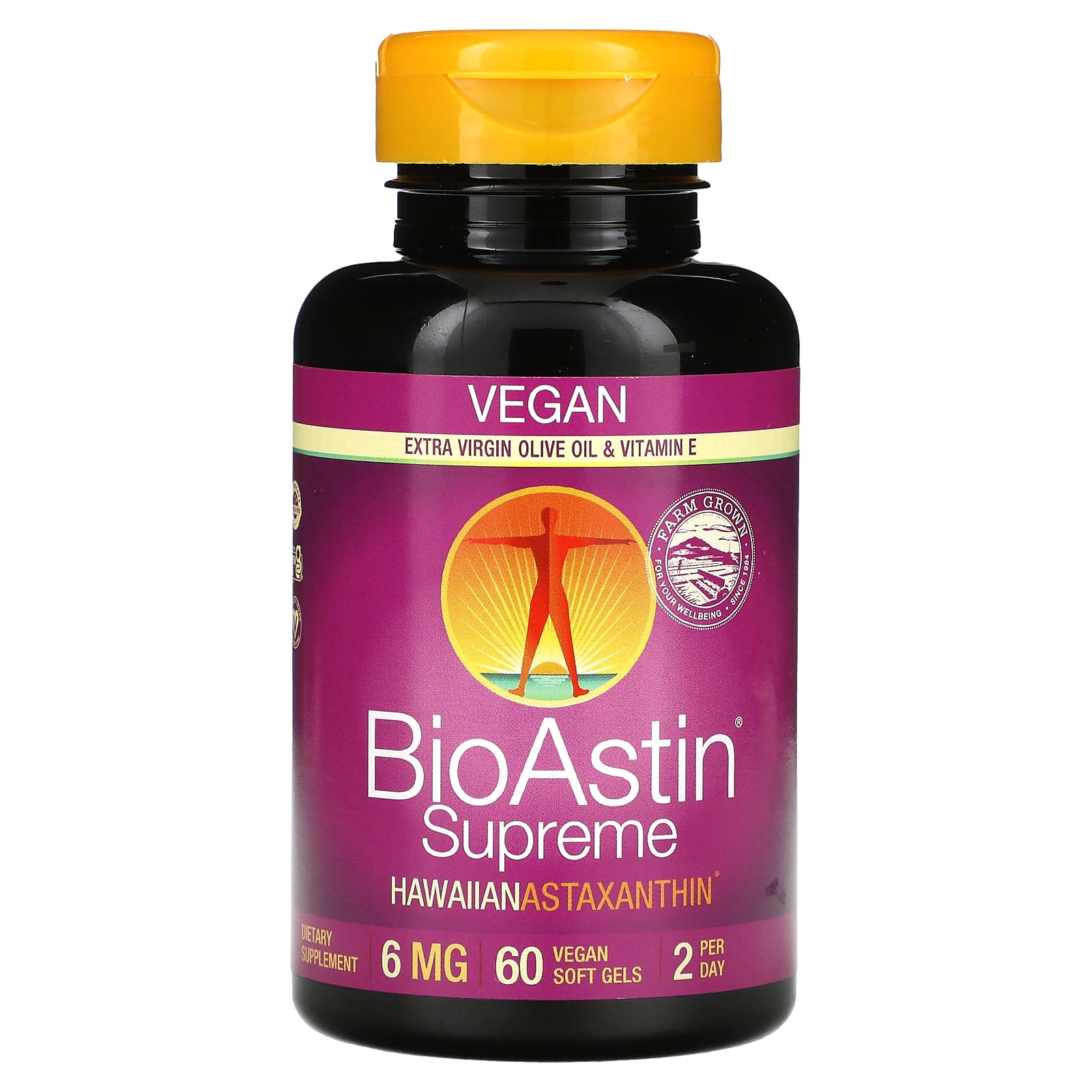 Астаксантин Nutrex Hawaii BioAstin® Supreme Hawaiian, 6 мг, 60 мягких капсул