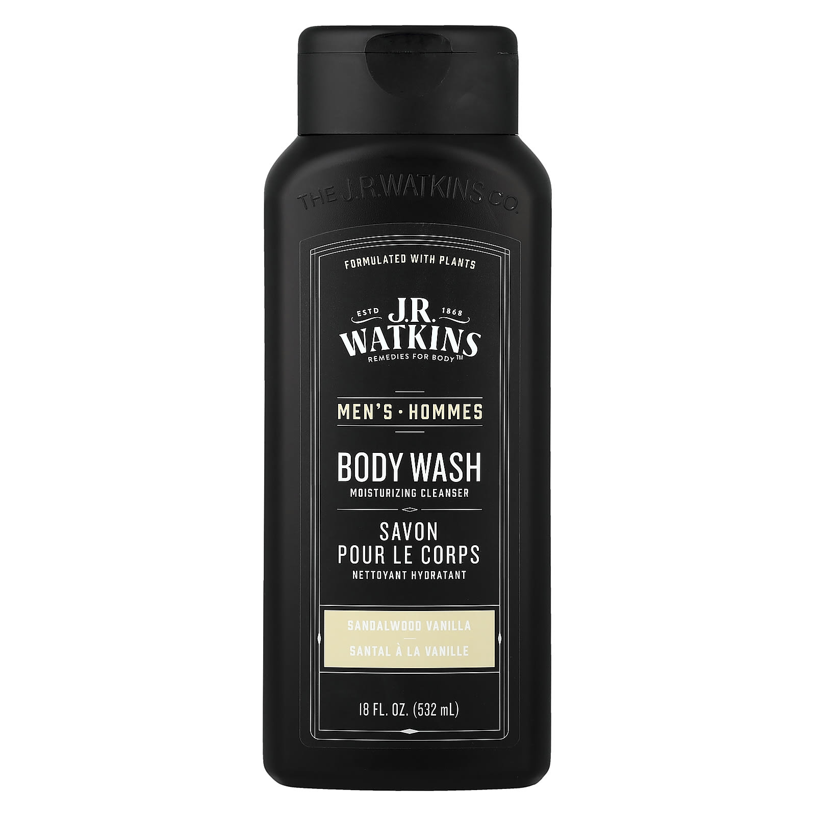 Гель для душа J R Watkins Men's, вкус Sandalwood Vanilla, 532 мл