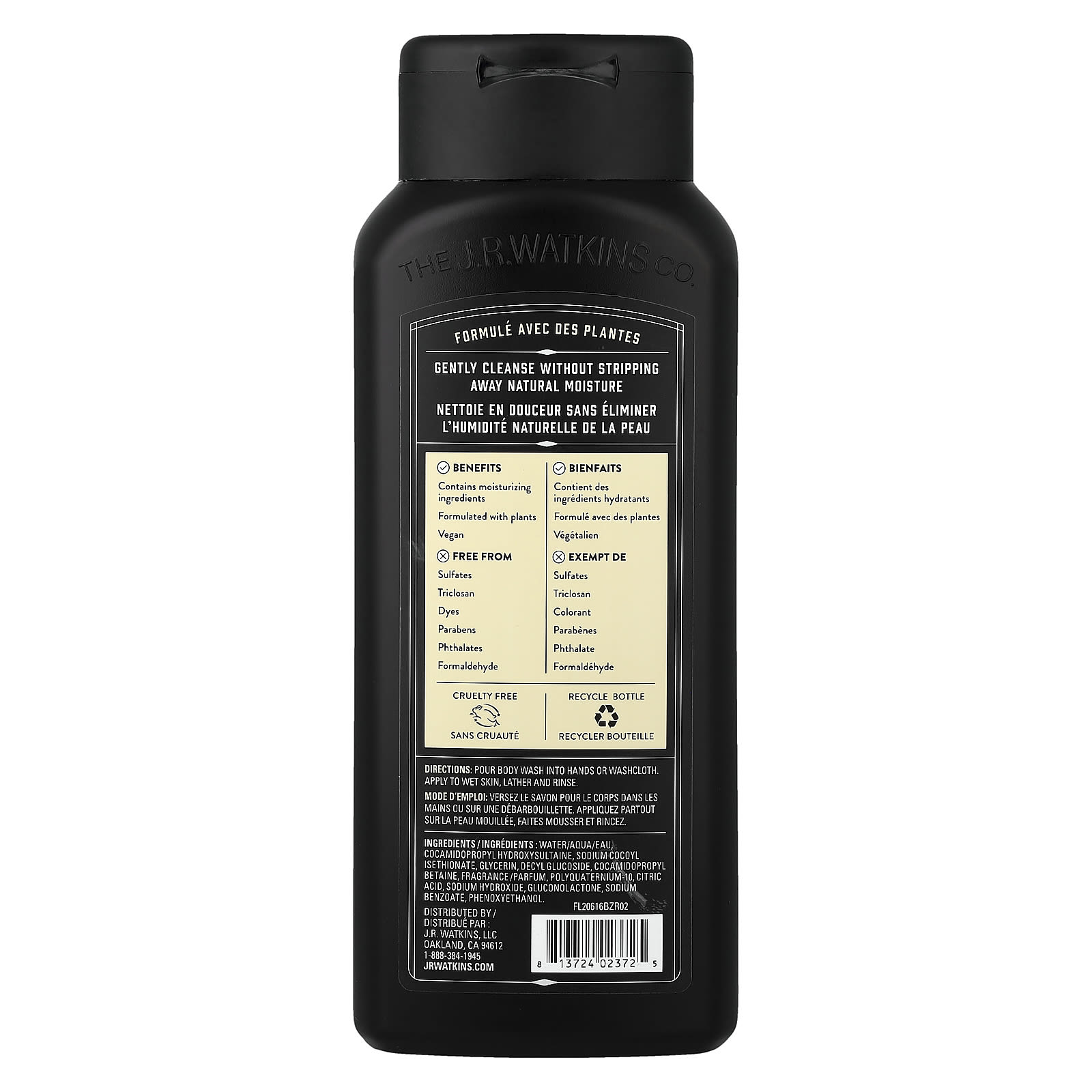 Гель для душа J R Watkins Men's, вкус Sandalwood Vanilla, 532 мл — фото 2