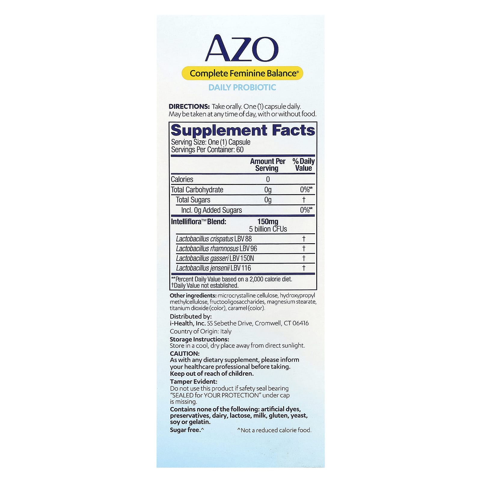 Пробиотик AZO Complete Feminine Balance® Daily, 60 капсул — фото 3