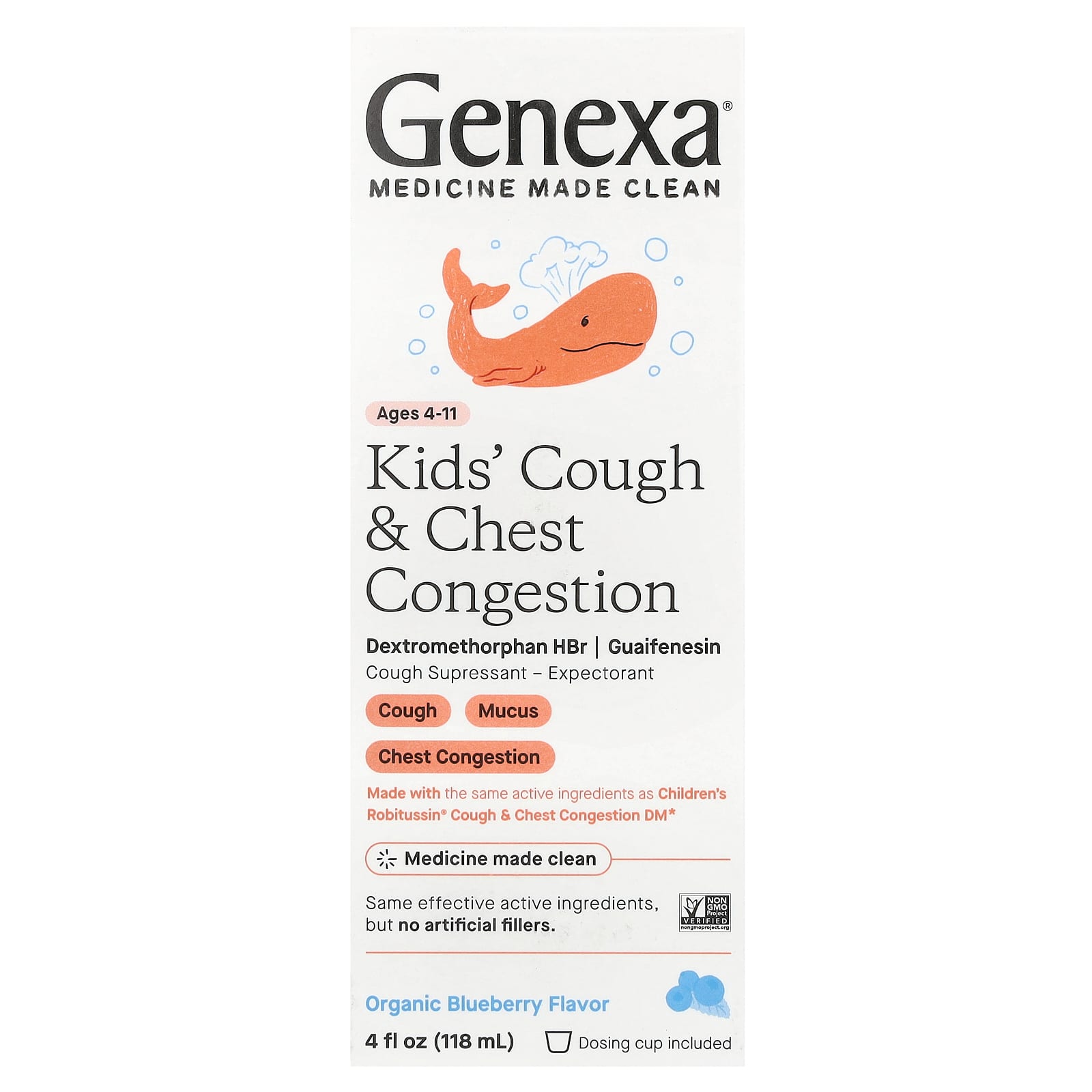 Сироп для детей Genexa, 4 fl oz (118 ml) — фото 3