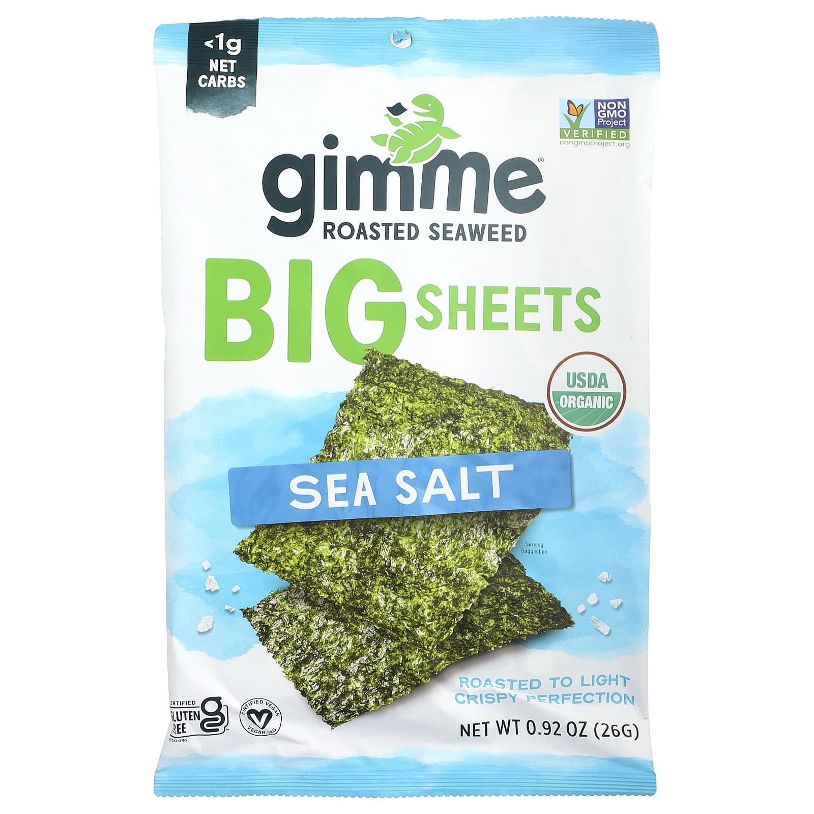 Морская соль gimMe Roasted Seaweed Big Sheets, 26 г
