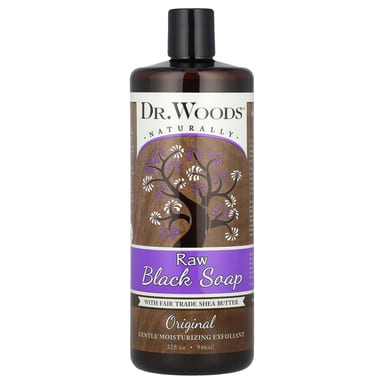 Чёрное жидкое мыло Dr. Woods with Fair Trade Shea Butter Original, 946 мл