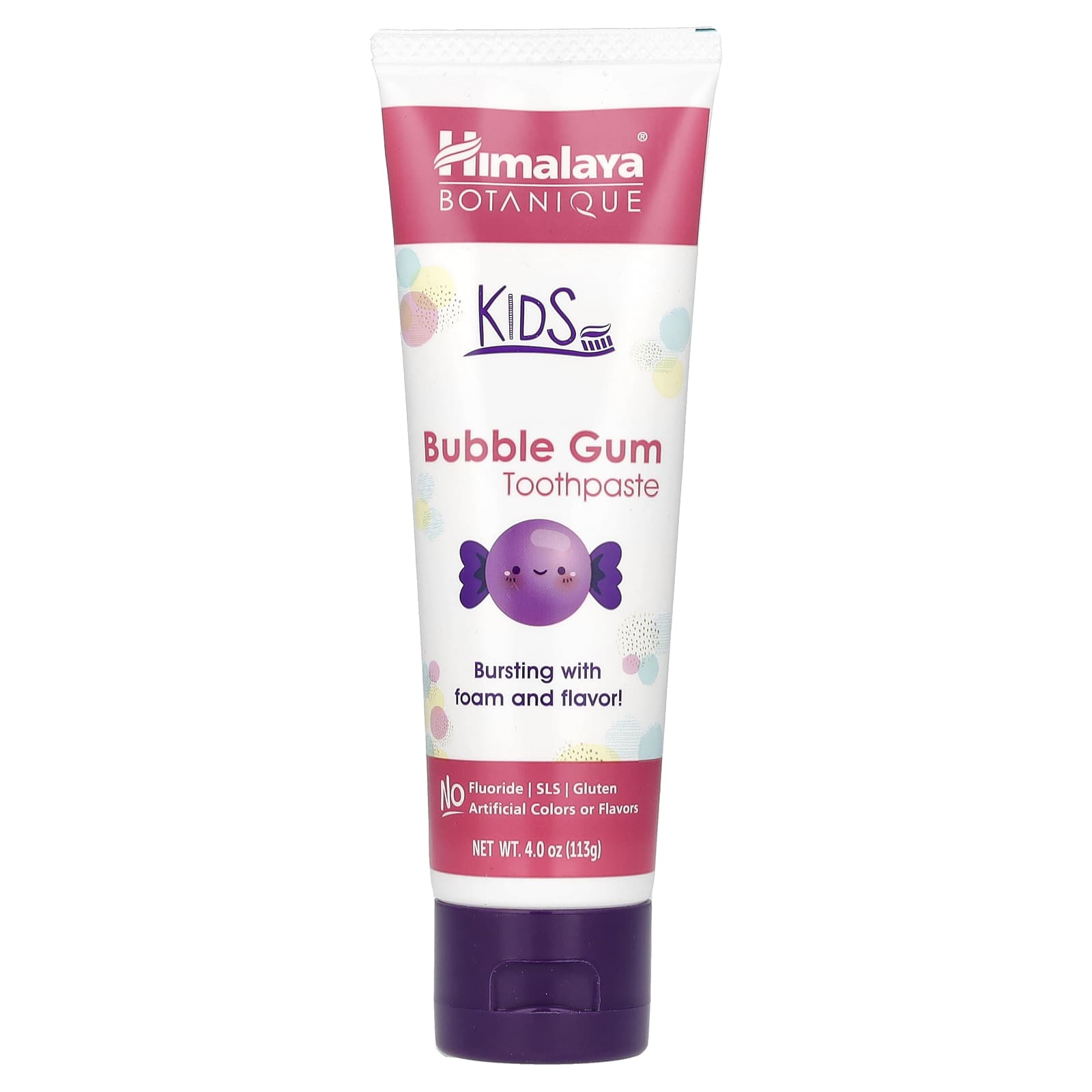 Детская зубная паста Himalaya Botanique Bubble Gum, 113 г