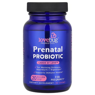 Пробиотик LoveBug Probiotics Prenatal, 20 млрд КОЕ, 30 капсул