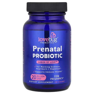 Фото товара: Пробиотик LoveBug Probiotics Prenatal, 20 млрд КОЕ, 30 капсул