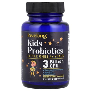 Пробиотик LoveBug Probiotics Pearls 4+ Years 60 Easy To Swallow Pearls, 3 млрд КОЕ