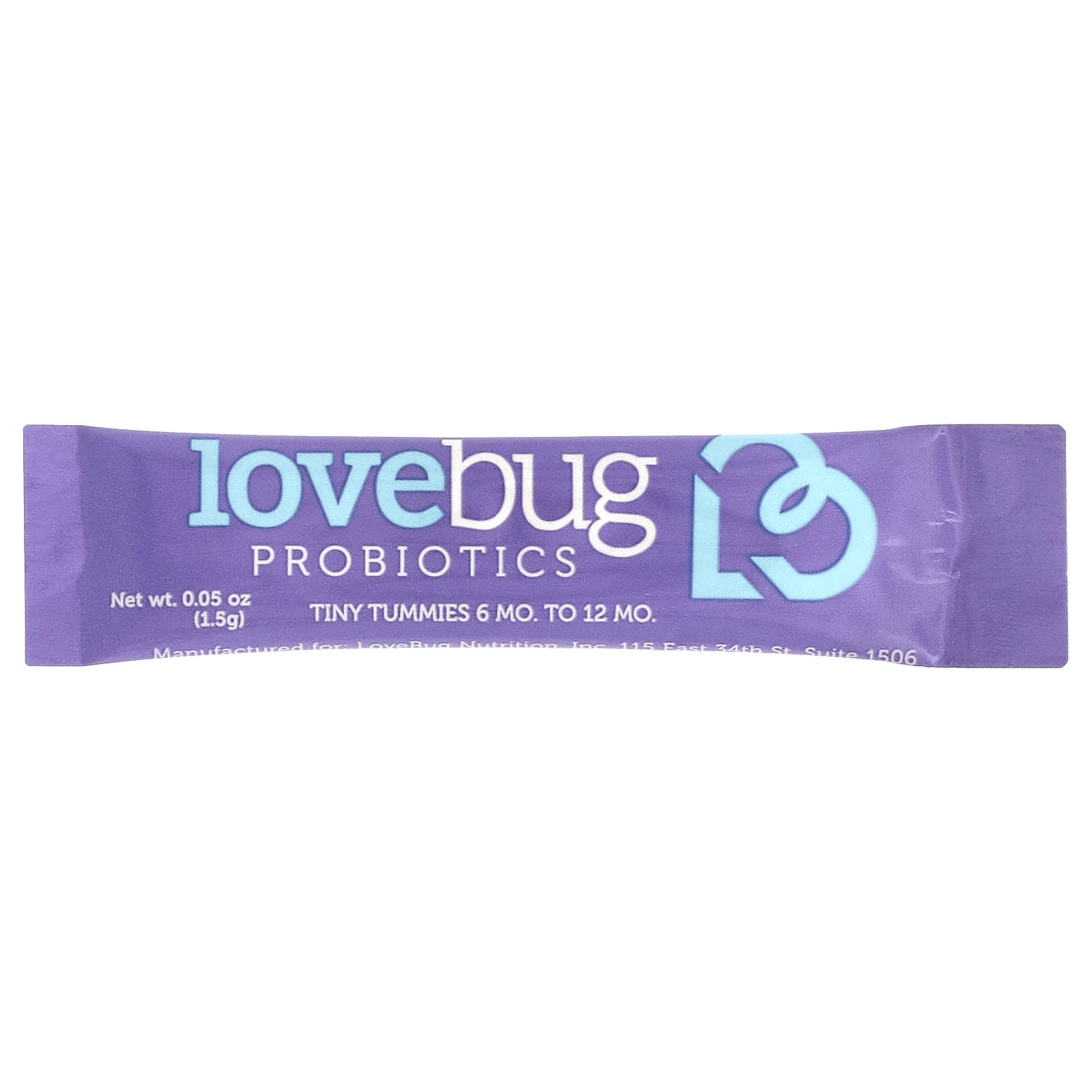 Пробиотик LoveBug Probiotics Baby 30 Single Serve Stick Packs, оттенок 6-12 Months, 4 млрд КОЕ, стик