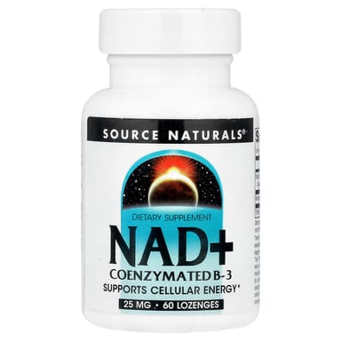 NAD+ (коферментированная форма витамина B3) Source Naturals NAD+ Coenzymated B-3, 60 пастилок