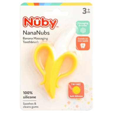 Зубная щётка Nuby NanaNubs Banana Massaging 3+ Months 1 Brush